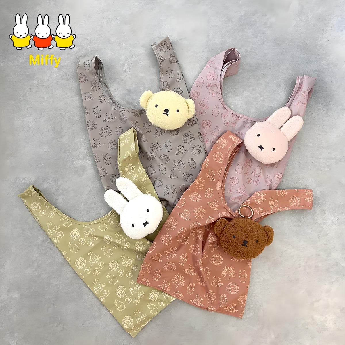 Japanese Lifestyle Goods - 카와이 미피 토끼 쇼핑백 일본식 디자인