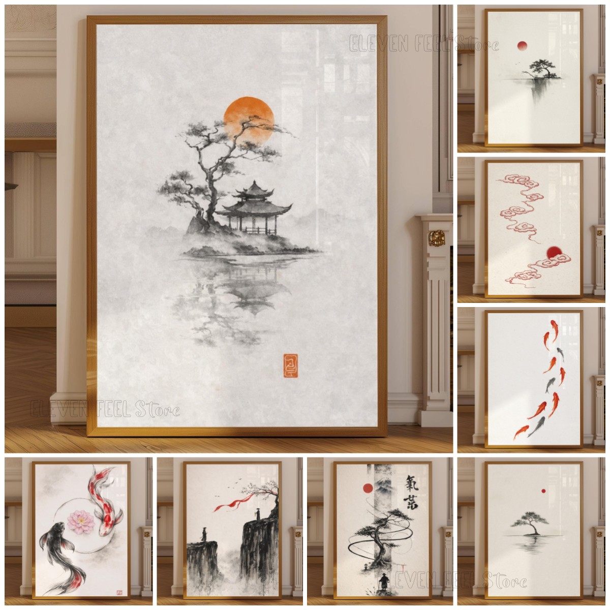 일본 잉크 나무 포스터 와비사비 분재 벽 예술 프린트, - Japanese Zen Lifestyle 리뷰 및 가격