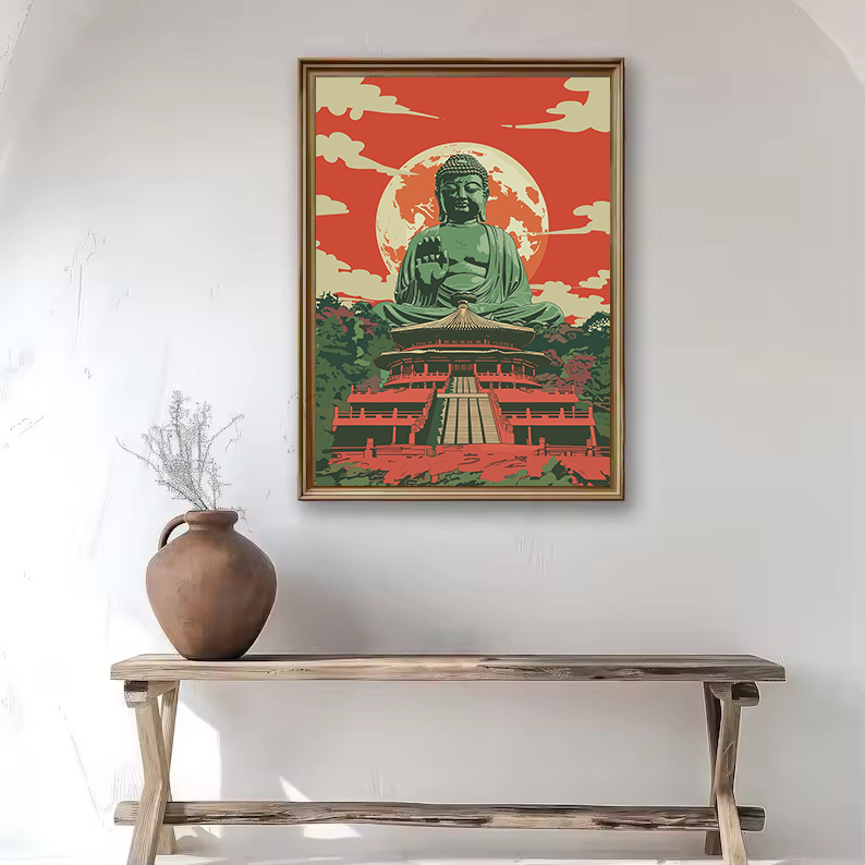 레트로 일본 스타일 도쿄 불상 명상 사원 여행 젠 포스 - Japanese Zen Lifestyle 리뷰 및 가격