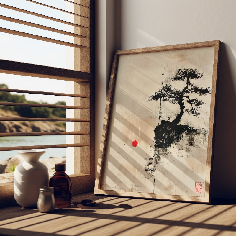 일본 잉크 스타일 선 Bonzai Wabi Sabi 풍 - Japanese Zen Lifestyle 리뷰 및 가격